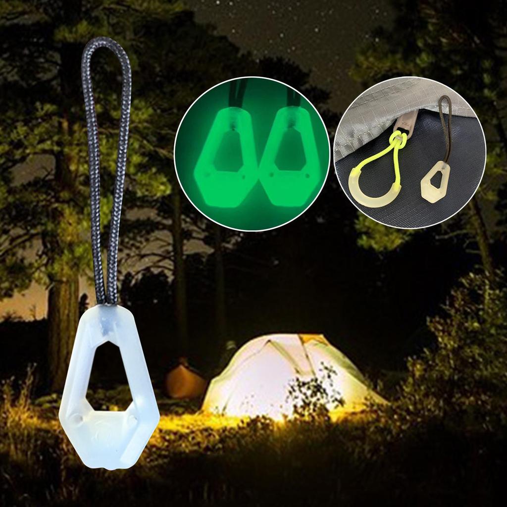 Durable Luminous Pulls Head, Zipper Tab Zip The Night Cords Markers for Handbag Traveling