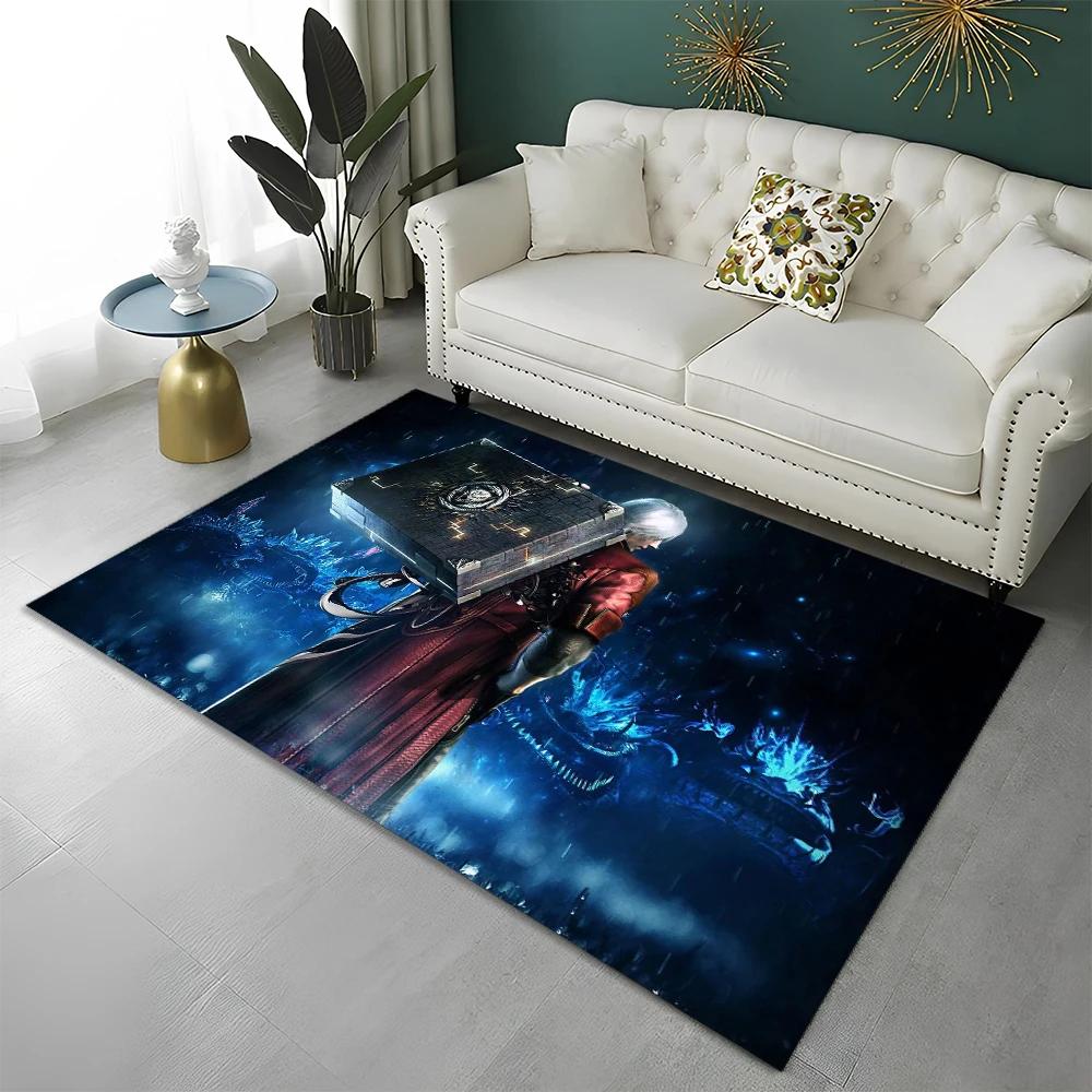 DMC Game D-Devil May Cry Gamer Carpet Rug for Home Living Room Bedroom Sofa Doormat Decor,kid play Area Rug Non-slip Floor Mat
