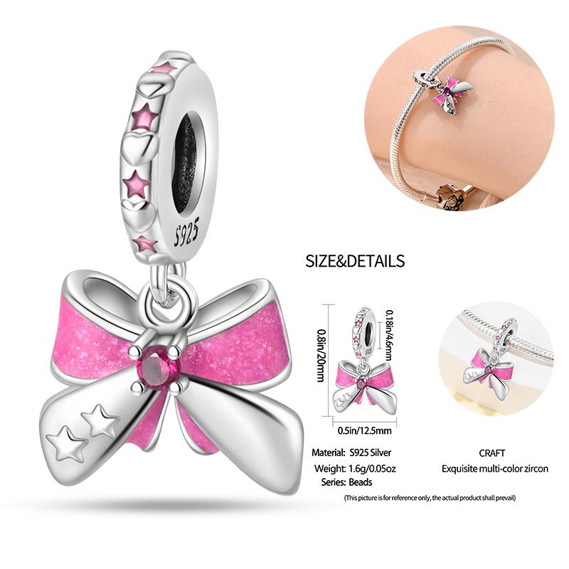 Copper Pink Handbag Lipstick Princess Dress Charms Beads For 3Mm Original Bracelets Diy Make A Lucky Gifts