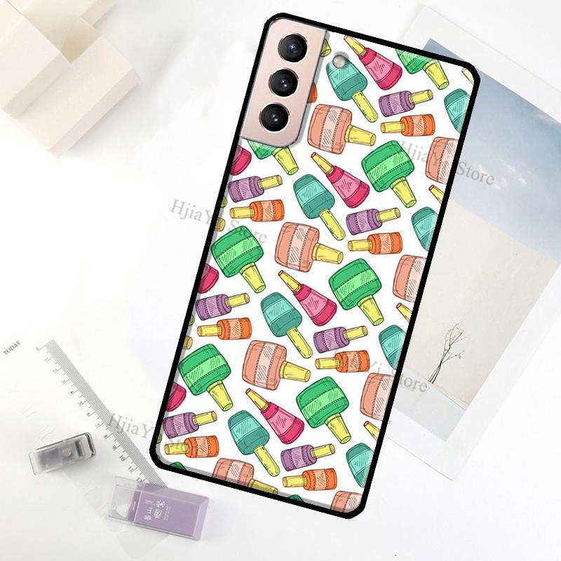 Beautiful Nail Polish Enamel Color Case For Samsung Galaxy S23 Ultra Note 20 10 S9 S10 Plus S20 S21 FE S22 Ultra Phone Cover
