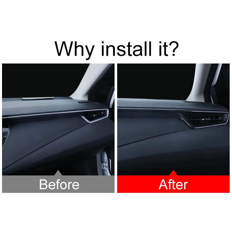 ABS Car Dashboard Central Control Trim Strip Sticker Case Cover For Toyota Corolla E210      2024 Hybrid