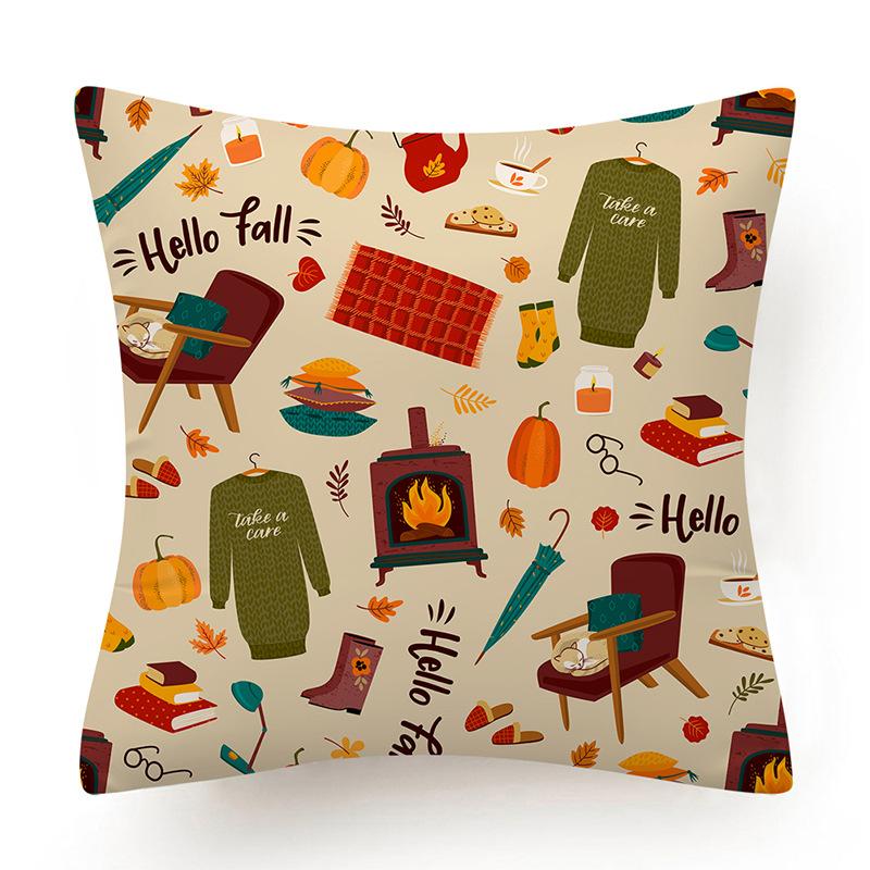 Vintage oil painting style plant print pattern home living room sofa bedroom decoration throw pillow pillowcase