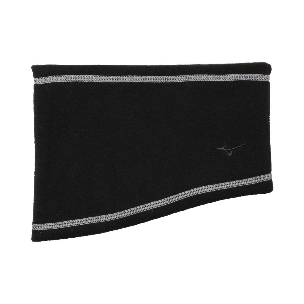 Mizuno Training Wear Reversible Fleece Neck Black X Free Size Warmer, 32JYB700, Black,