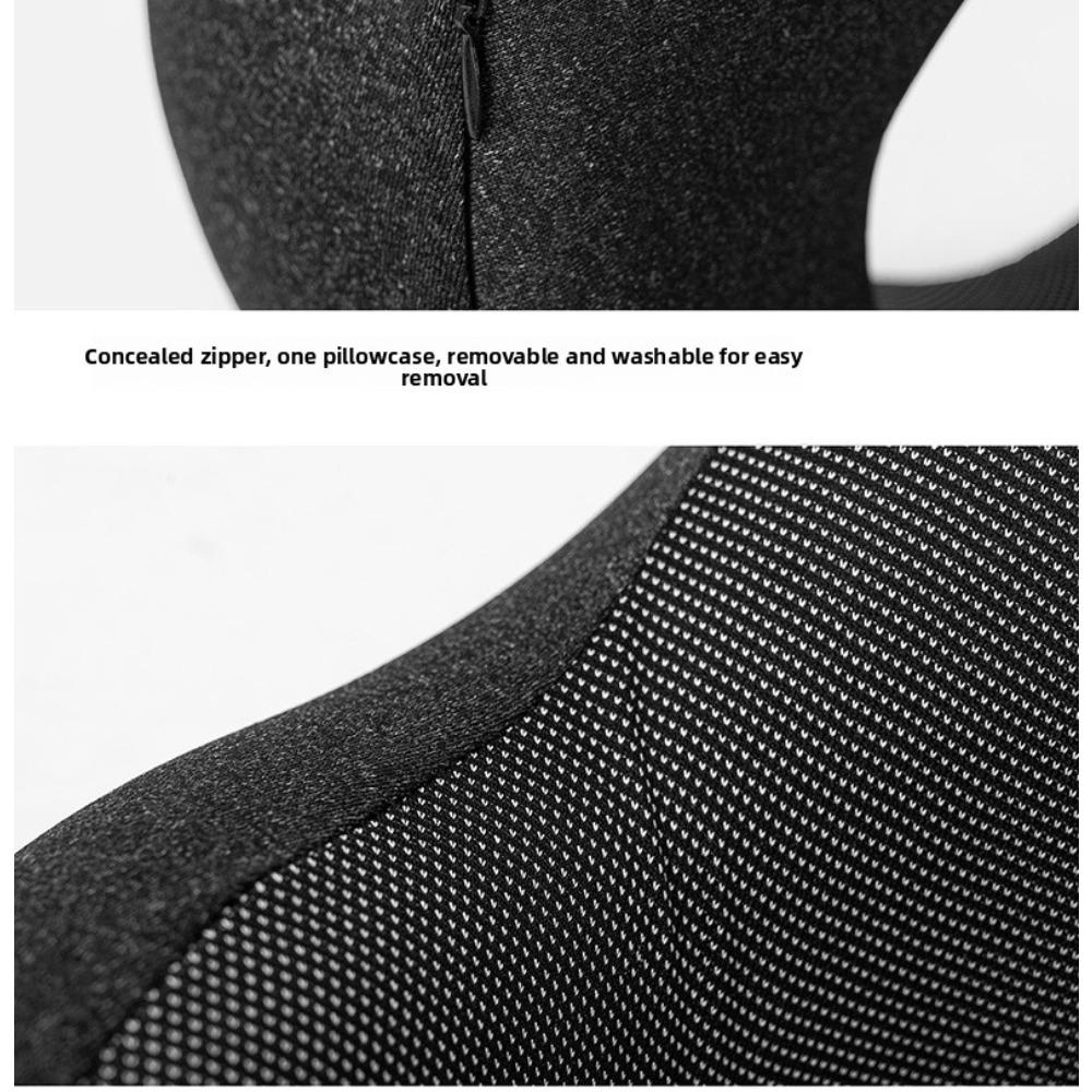 Cationic Cool Feeling U-shaped Pillow, Slow Rebound Memory Foam Neck Support Travel Pillow for Office Nap