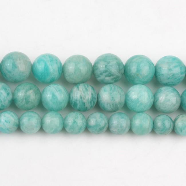 Natural Gem Beads Genuine Amazonite Round Stone Beads for Jewelry Making 15inches/strand 6/8/10mm