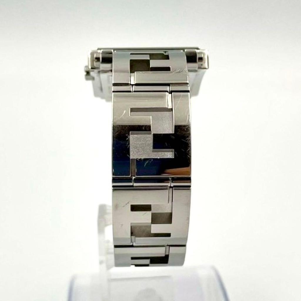 Used 963 Good Condition FENDI 6000G Watch Quartz Square Orology Stainless Steel Silver Working