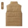 Men's Corduroy Fleece-Lined Multi-Pocket Cotton Vest - Casual, Sleeveless, Outdoor, Cold-Proof.