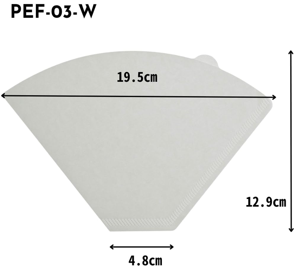 Hario Pegasus Coffee Paper Filters 03 W, 100 Filters, Made in Japan, 4-7 Cups, White, PEF-03-100W x 5 Packs [Used]