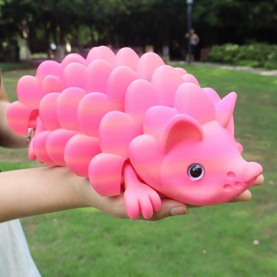 3D Printed Hedgehog Figurine Movable Joints Simulated Hedgehog Stress Relief Fidget Toy Home Office Desktop Decoration Ornament
