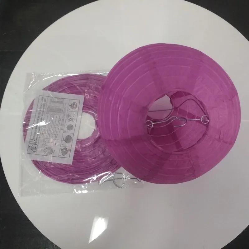 10-Inch Round White Paper Lantern, Red Mid-Autumn Festival & Wedding Decoration