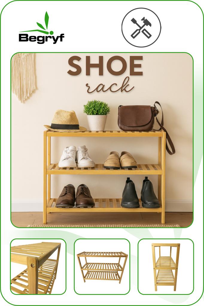 Szafka Na Buty Bambusowa Do Przedpokoju 70X26X55 Srb27 Begryf