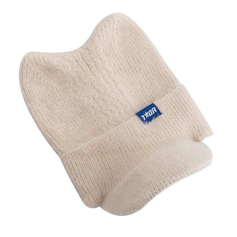 Pălărie de iarnă pentru femei, culori caramele, cu boruri, pălărie tricotată de blană artificială, pălării moale, șapcă de stradă pentru femei