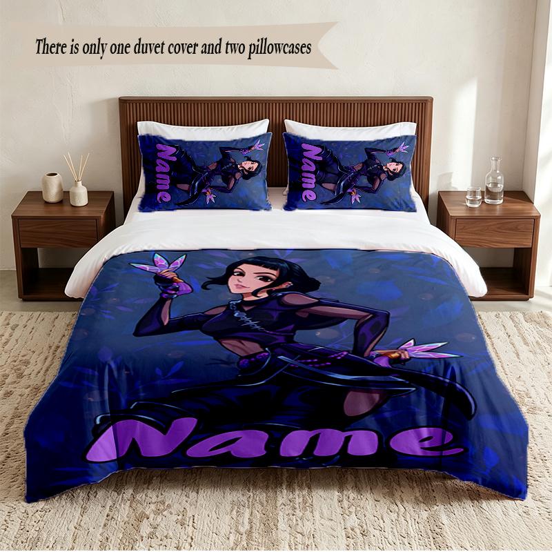 zoey Personalized Custom Name 3‑Piece Bedding Set Soft Duvet Cover Set For Bedroom Home Decor