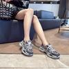 Retro Daddy Shoes Women's Spring  New Style Thick-soled Heightened Color Matching All-match Casual Sports Shoes