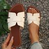 Large Size Solid Color Classic Round Headed Flat Bottom Women's Slippers Summer New Beach Slippers for Women