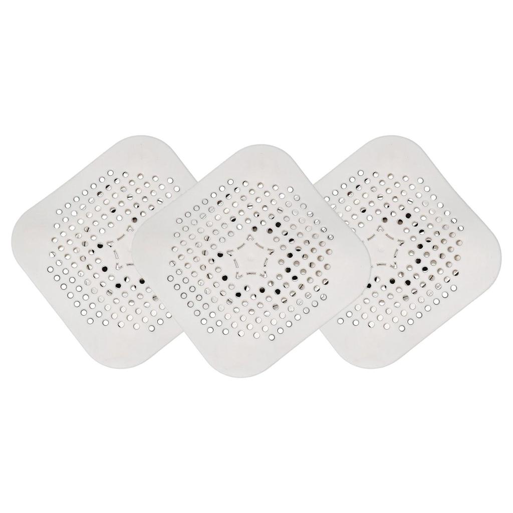3Pcs Silicone Drain Cover Insulation Pads 14x14cm Folding Drain Protection Anti