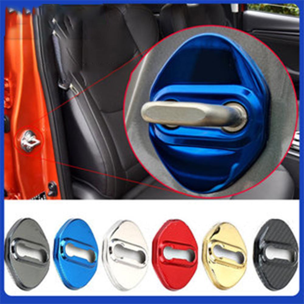 4PCS Car Door Lock Cover Case For Toyota chr Corolla Camry rav4 Yaris hilux prius avensis auris Prado verso fortuner Accessories