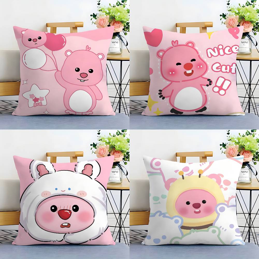 Custom Zanmang L-Loopy Throw Pillow Case Plush Fabric Soft Double Sided Print Home Sofa High Quality Cushion Cover Throw