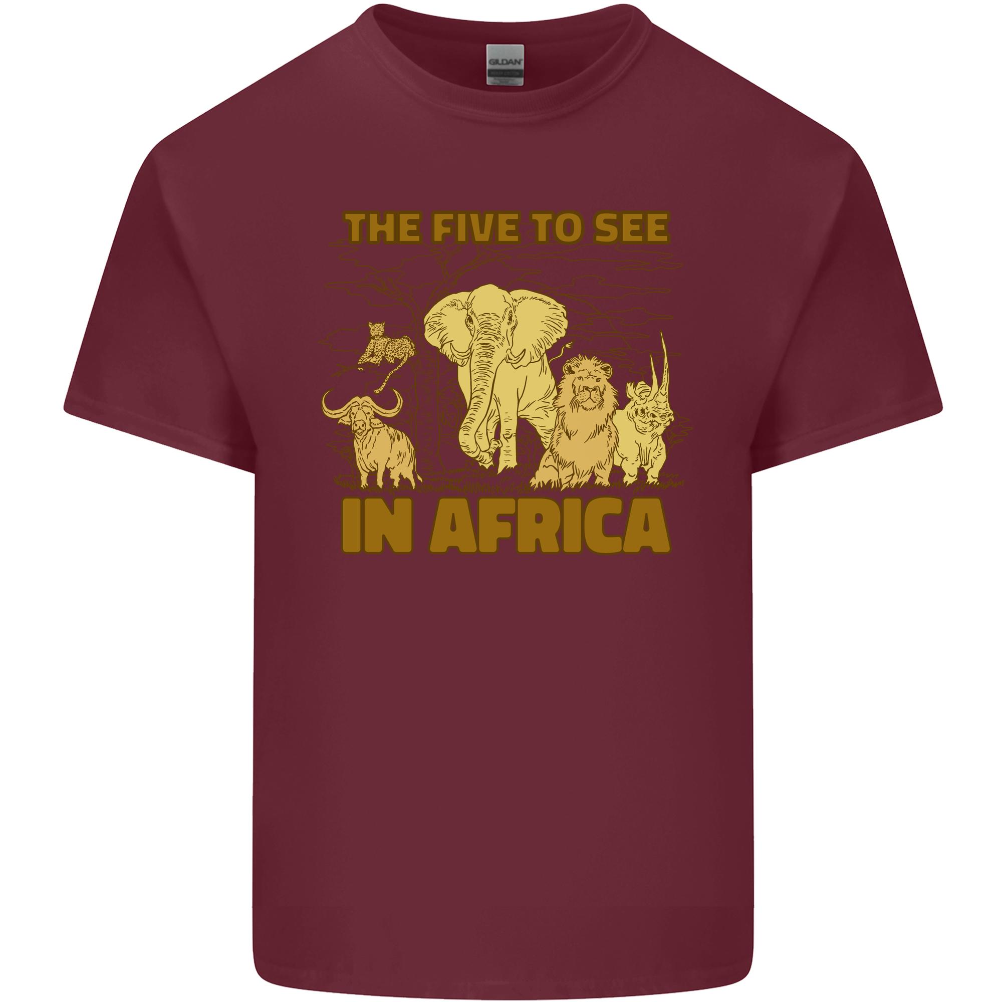 The Five to See in Africa Safari Animals Unisexs Light Cotton TShirt S