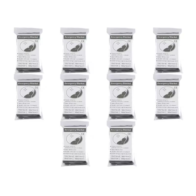 1-10PCS Emergency Blanket Outdoor Survive First Aid Military Rescue Kit Windproof Waterproof Foil Thermal Blanket for Camping