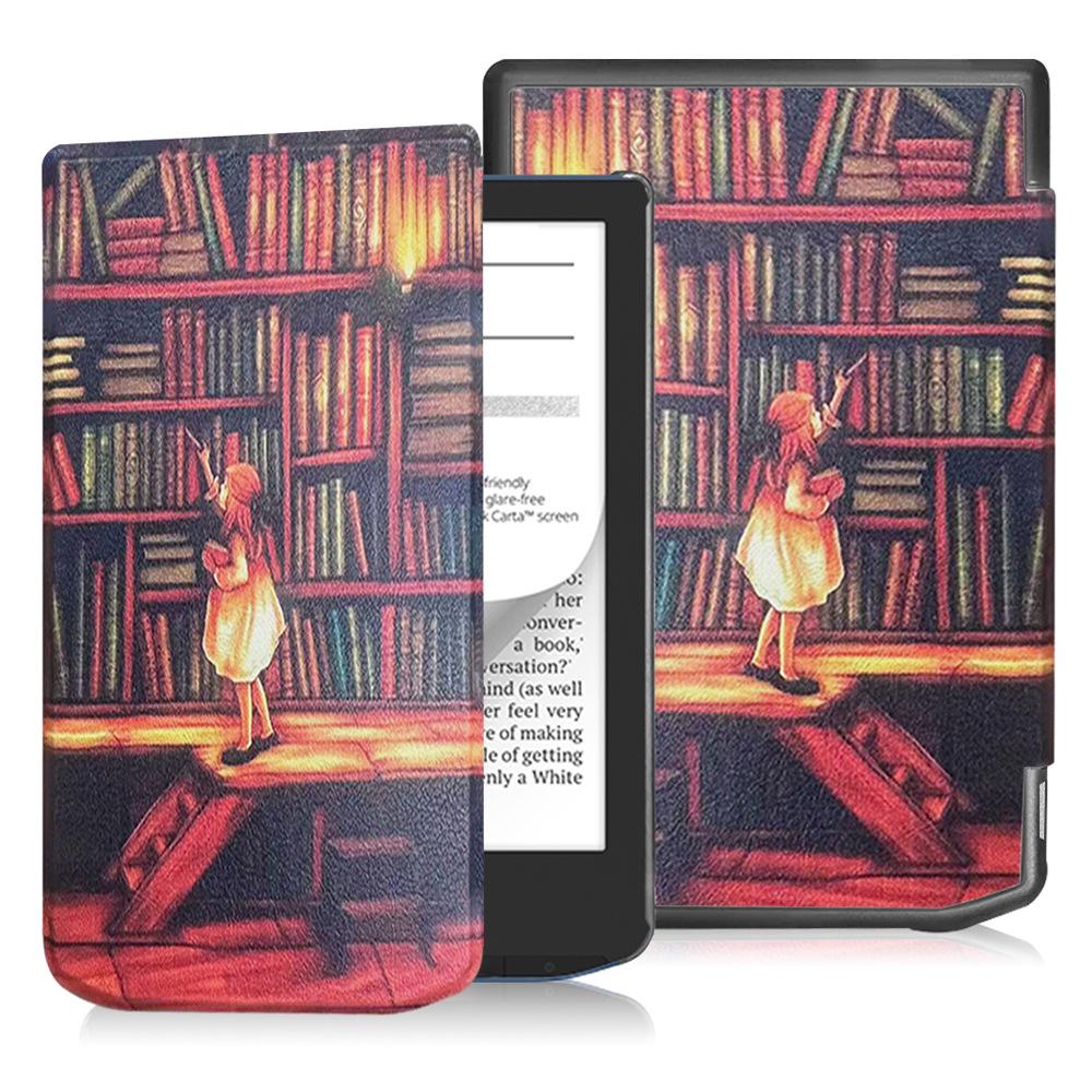 Custodia in Pelle con Poggiapolsi per Pocketbook Verse Lite 619 E-reader