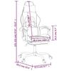 Gaming Chair with Footrest White and Black Faux Leather