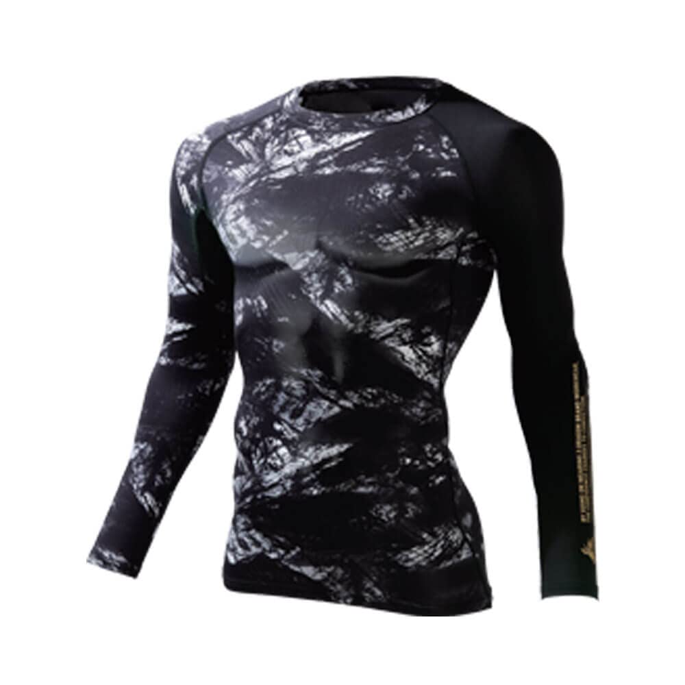 

Cool to the touch long sleeve 75164 work clothes compression innerwear L 142 black camouflage [G-Dragon] men s