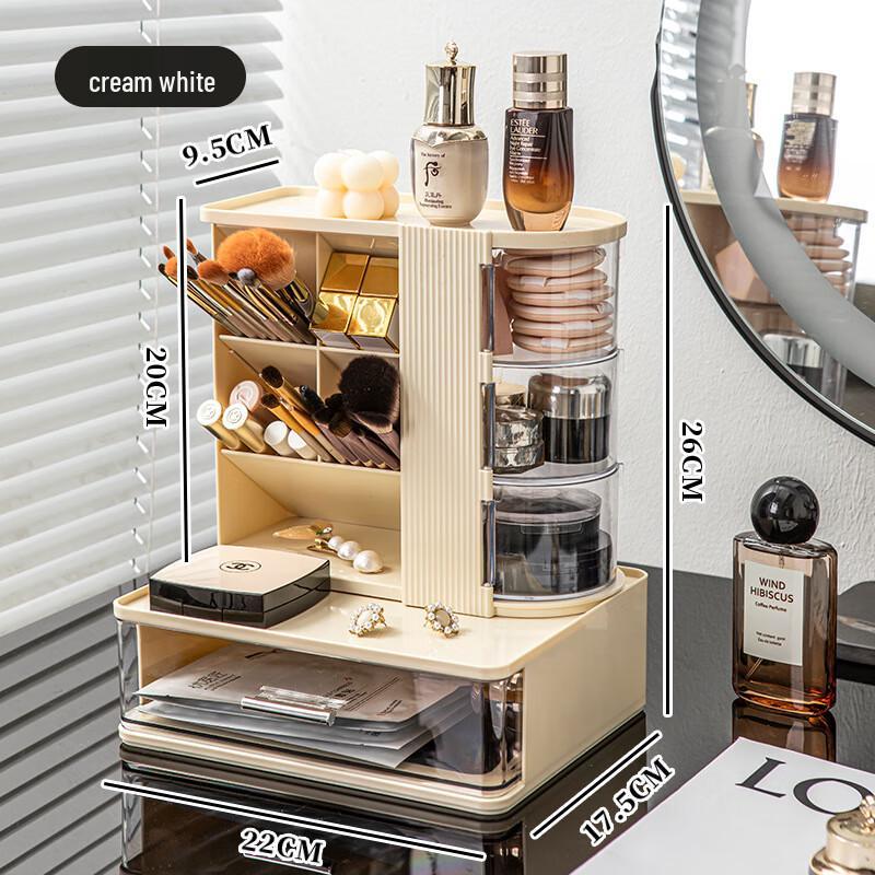 Wipeilo Rotating Desktop Cosmetic Organizer