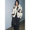 European and American style winter new imitation fur coat simple leopard print top women's versatile fashion jacket