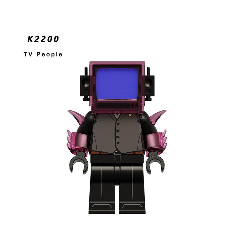 Skibidi Toalett Anime Rajzfilm Kockák Speakerman TV Ember Operatőr Akció MOC Toalett Ember vs Monitor Építőkockák A Hang