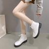 Short Boots Women'S Fashion Lace-Up Martin Boots Thick Heel Platform Casual Large Size Short Boots Women