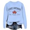 Men's and Women's Matching Fashion Casual Letter-Printed Round-neck Pullover with Long Sleeves