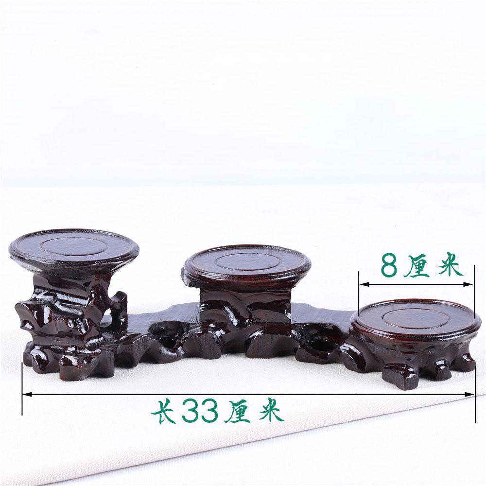 Red Wood Solid Wood Head Base, Vase, Bonsai Base, Purple Sand, Tea Pot, Large, Medium Height, Circular, Jade