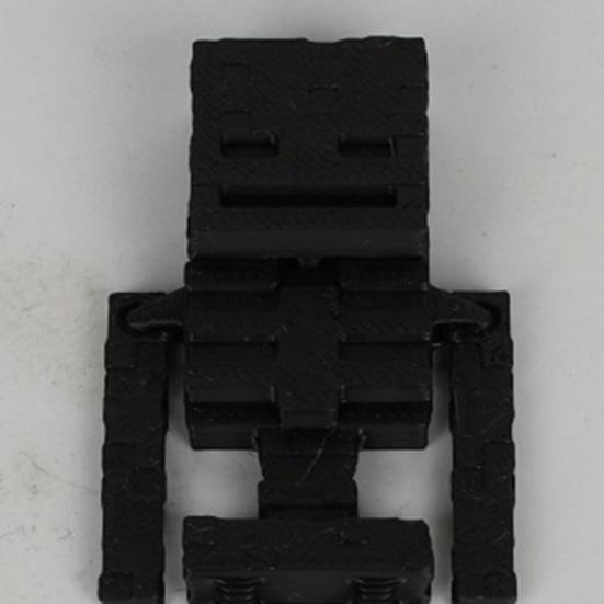 Pixel Robot Ornament Fidget Toy Mini Robot Figurine DIY Assembly Toy Robot Figure Stress Relief Toy Gift for Robot Lovers
