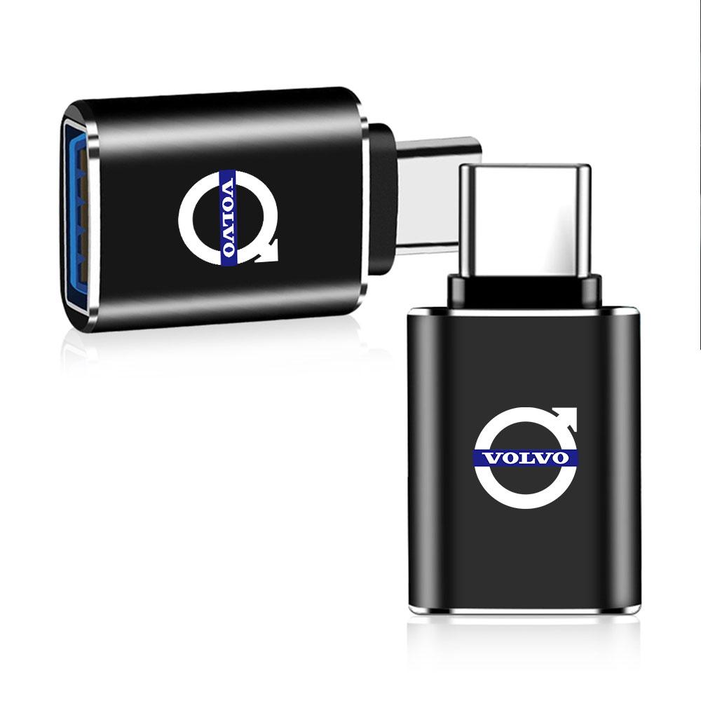 1Pcs USB To Type-C OTG Adapter Female Converter Phone Charger For Volvo Xc60 V50 V40 Xc90 S60 S40 V90 V60 Ex90 S90 Xc40 C40 C50