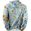 Hoodie with Long Sleeves, 3D Printed White Daisy Pattern Sweatshirt with Pockets Sportswear