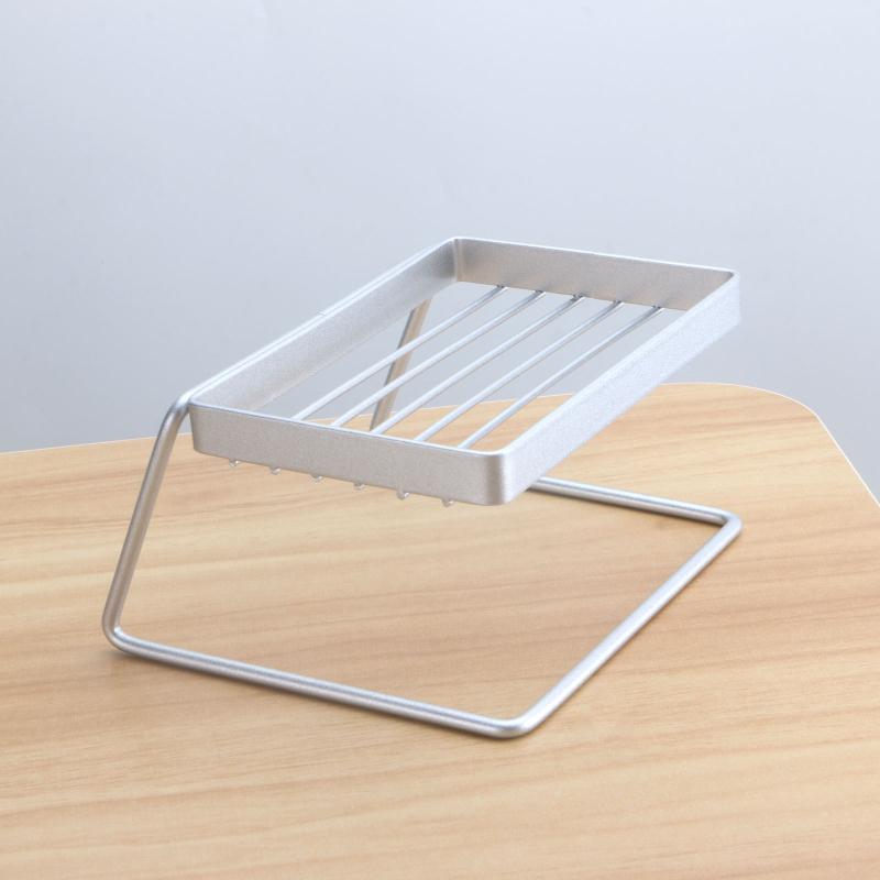 

Self Draining Stainless Steel Soap Dish For Bar Soap Holder Shower Bathroom Kitchen Sink Minimalist Design Functional Storage срібний