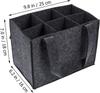 Reusable 6 Compartment Wine Tote Bag Felt Cup Holder Camping Glass Carrier Or Beer Drink Picnic Wedding Bbq Party Supplies