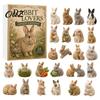 Creative Holiday Gifts for Rabbit Lovers 2026 Bunny Advent Calendar, 24 Days Acrylic Ornaments Christmas Countdown Decorative Animal Charms