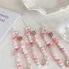 Bow Beaded For iPhone Charm Strap Chain Lanyard Women Girl Jewelry Butterfly Bead Pendant Decoration  Anti-Lost Lanyard