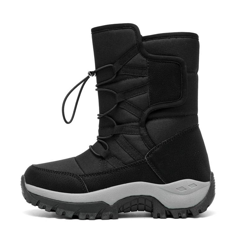Large size winter men's shoes couple high-top velvet thickened snow boots Northeast rain and snow warm cotton shoes