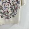 Women's Early Spring Embroidered Round Neck Short Sleeve Knitted Top