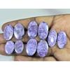 18-24 MM Natural Purple Charoite Matched Pair Oval  Loose Gemstone 5Pair Lot C-949
