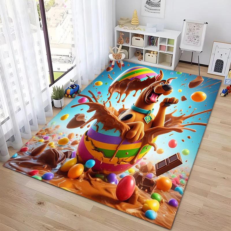 Halloween Cartoon Comedy Adventure Movie Scooby-Doo Carpet Is Suitable for Living Room and Bedroom Doormats Office Balcony Decorative Carpet V2