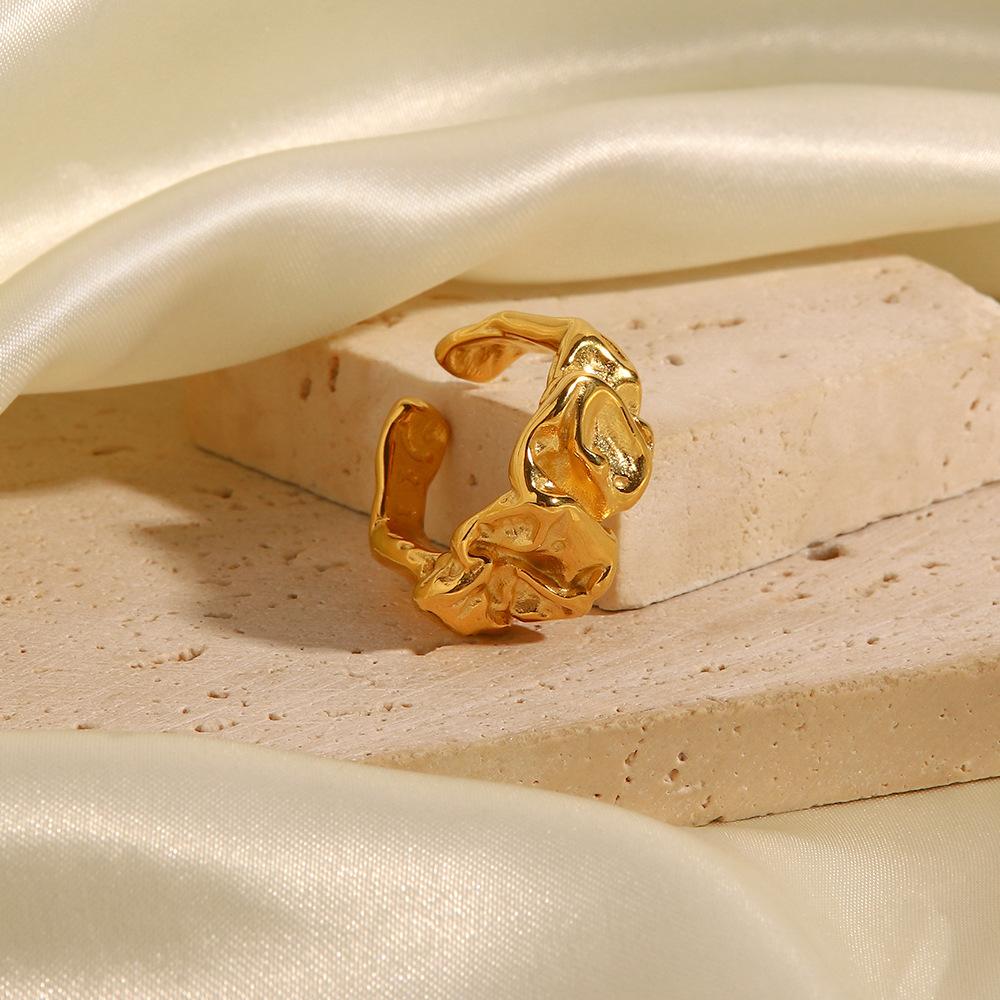 Lava ring ins trendy cold wind index finger ring simple and versatile stainless steel non-fading ring