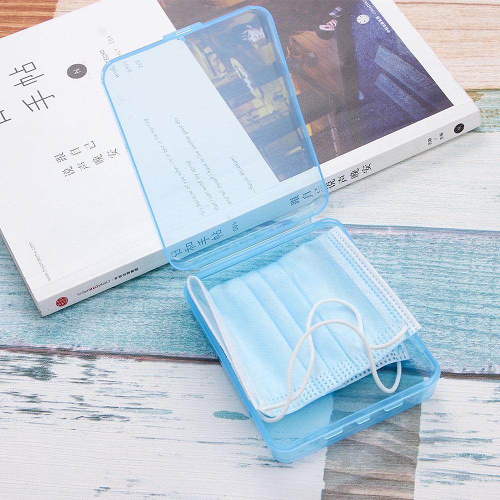 Face Masks Portable Container Dustproof Transparent Mask Storage Case Powder Puff  Case Storage Box