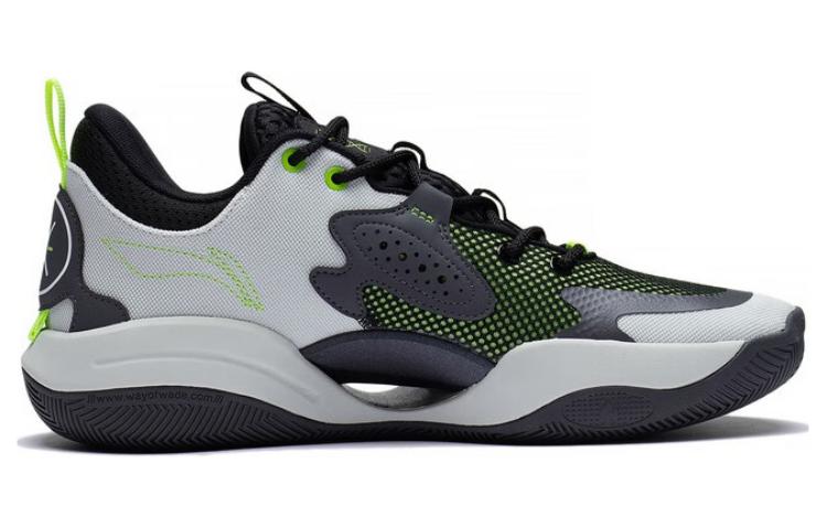 Li Ning Wade All Day 7 Wade ALLDAY Abriebfest Atmungsaktiv Niedrig geschnittene Basketballschuhe Herren Grau ABPT007-1