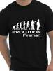 Evolution of A Fireman Funny Firefighter Gift TShirt 100 Cotton ONeck Summer Short Sleeve Casual Mens Tshirt Size S3XL