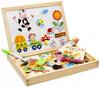 Wooden Magnetic Whiteboard Creative Puzzle Farm 3-in-1