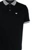 Emporio Armani SS23 Logo Embroidered Striped Trim Short Sleeve Polo Shirt Men Tops Navy-Blue 3R1FC0-1JTKZ-0920